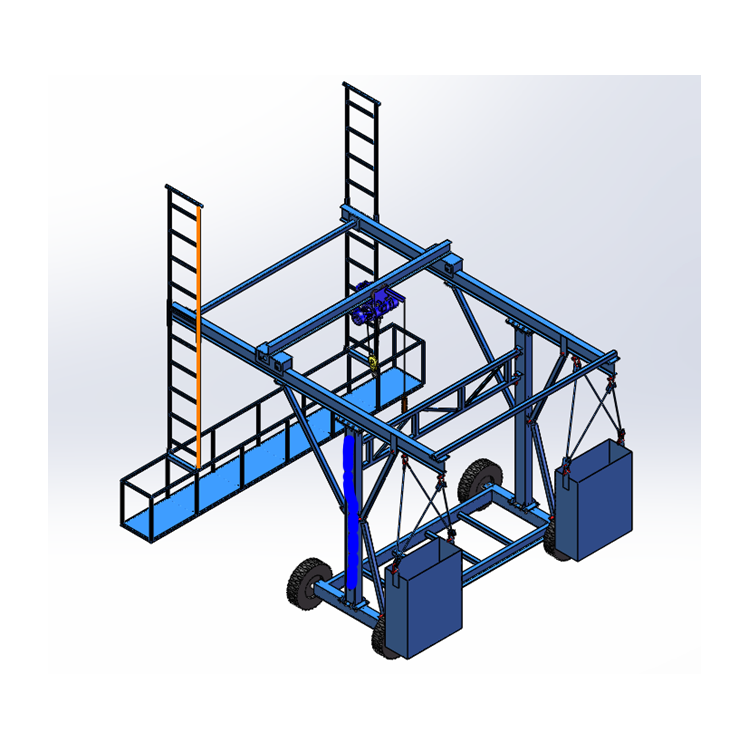 预制梁场顶面护栏外侧台车 电动吊篮车 移动式施工台车