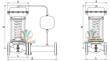 ZZYP/M自力式压力调节阀 (连接尺寸图)
